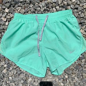 Nike women’s dri-fit running shorts seafoam aqua